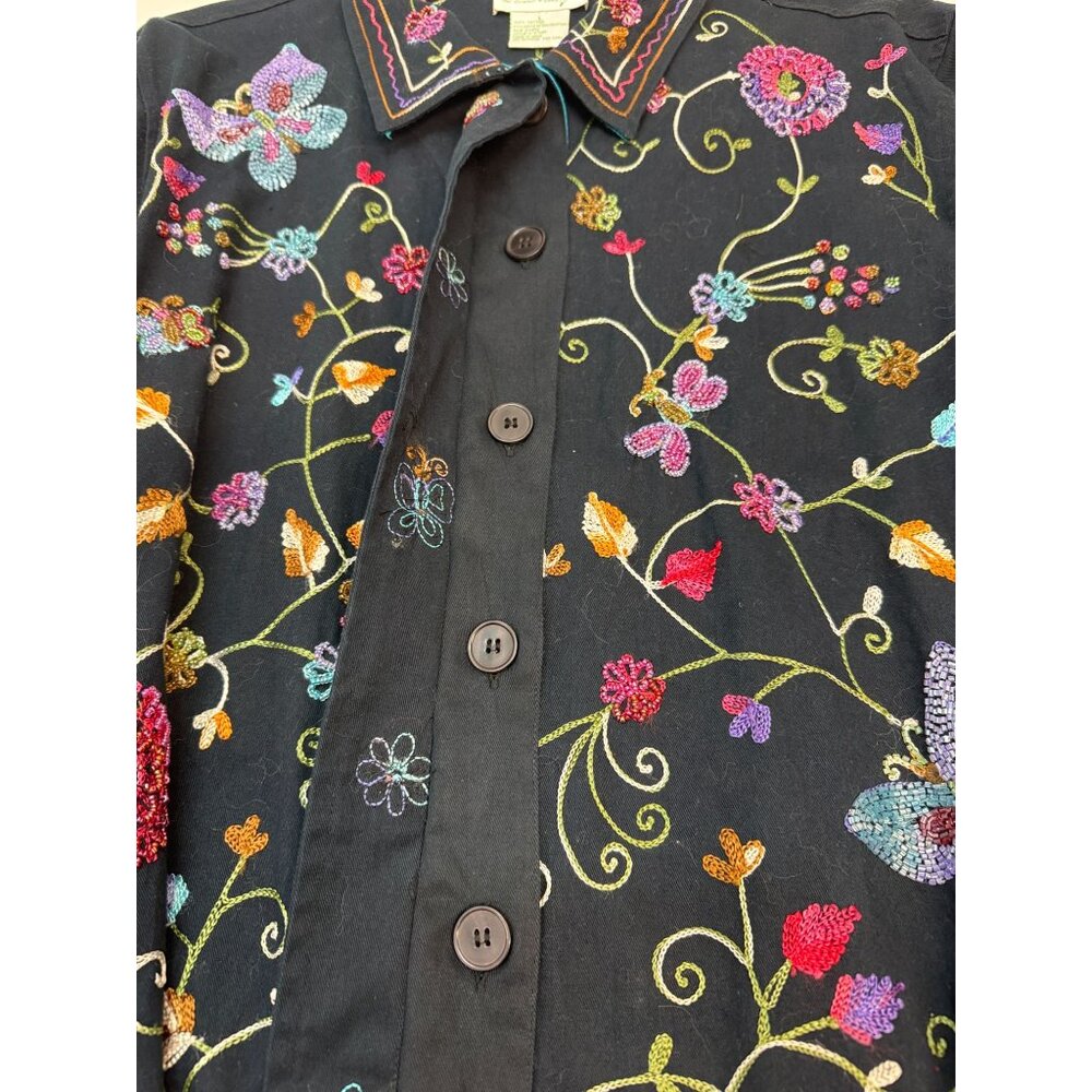 Quacker Factory Woman's Embroidered Jacket. Large - Picture 4 of 5